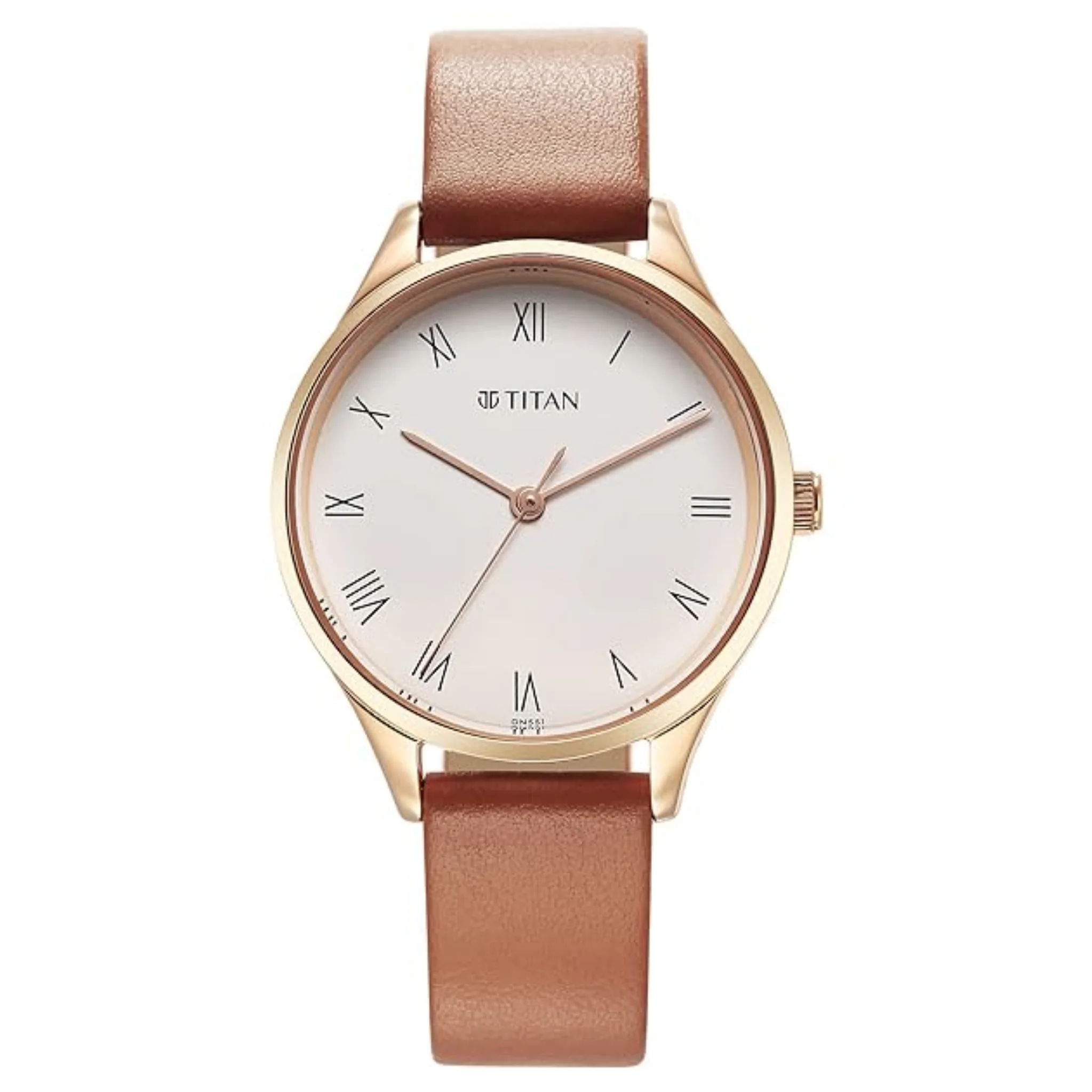 Titan Women Leather White Round - 2649WL04