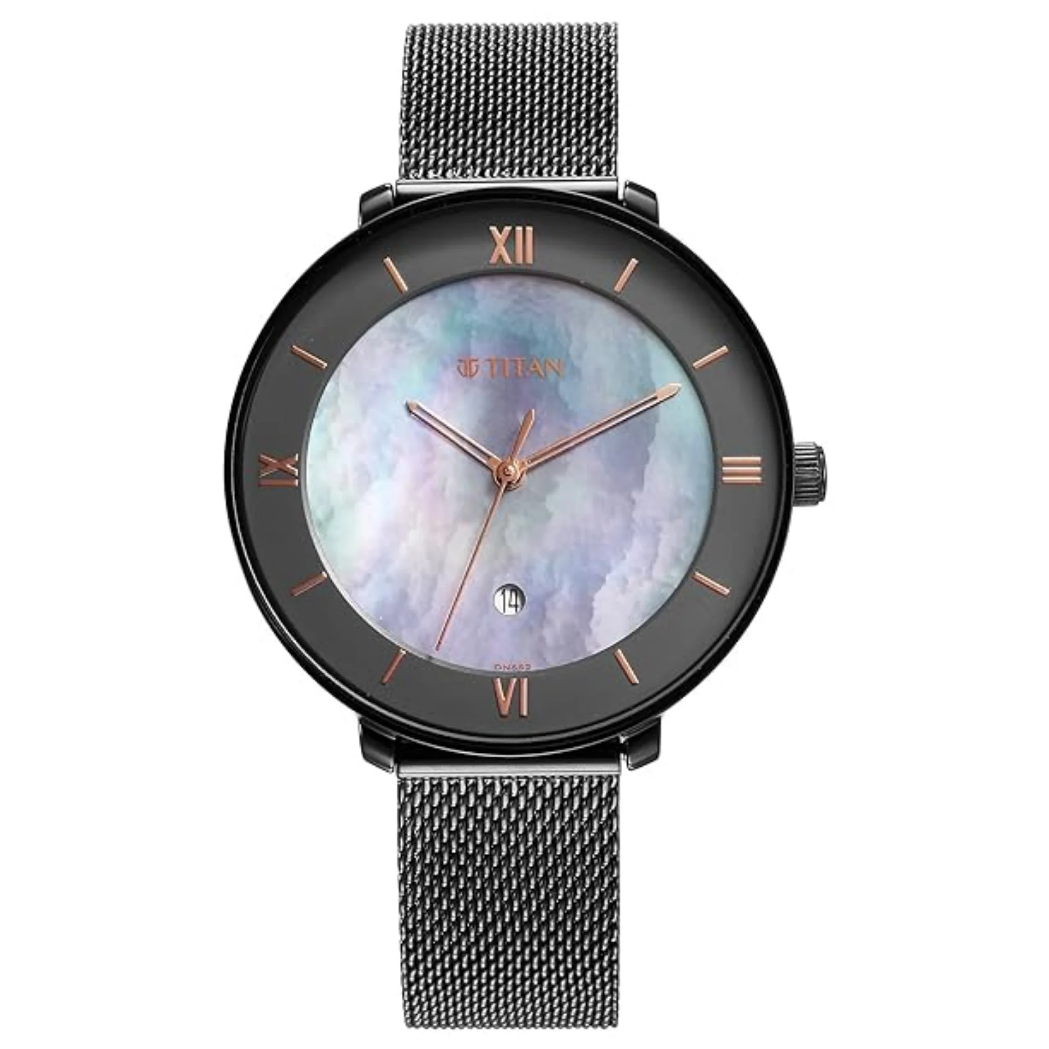 Titan Women Stainless Steel MOP Round - 2651QM04