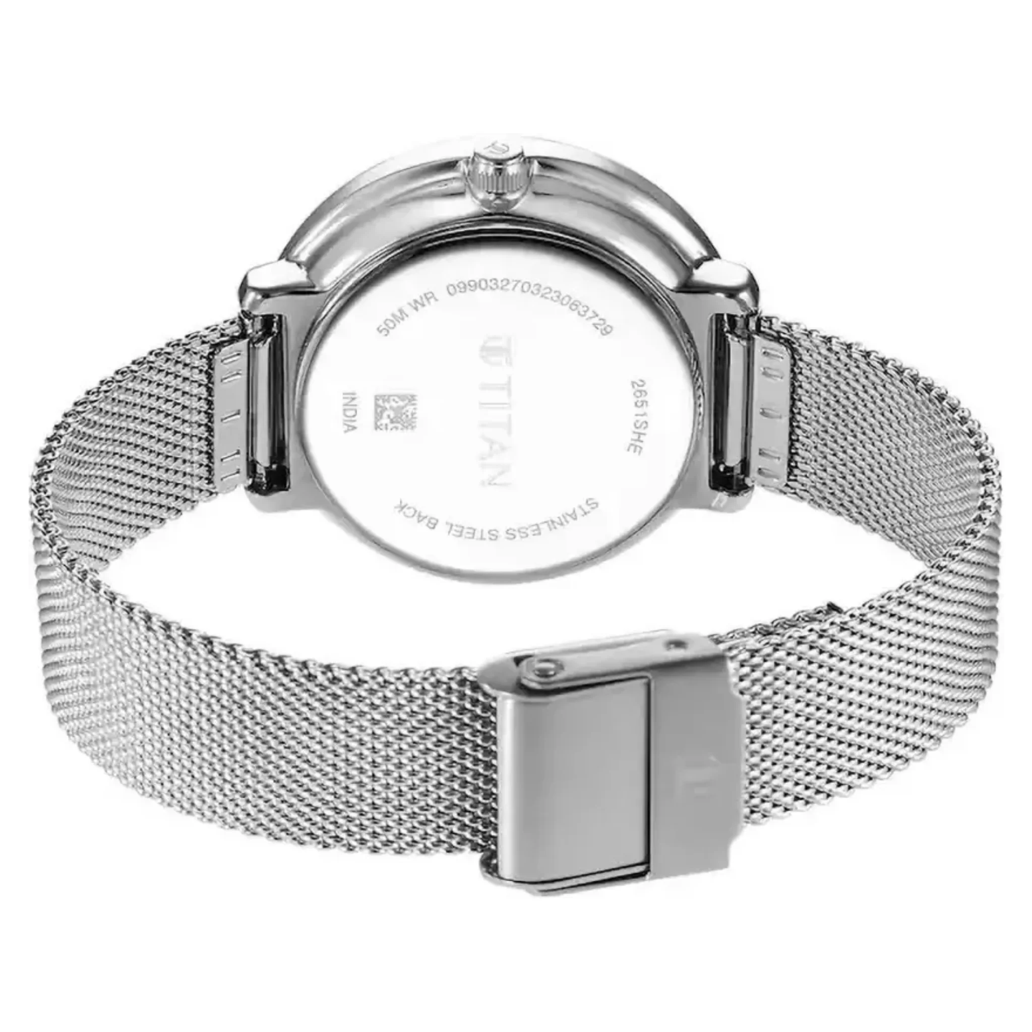 Titan Women Stainless Steel MOP Round - 2651SM07