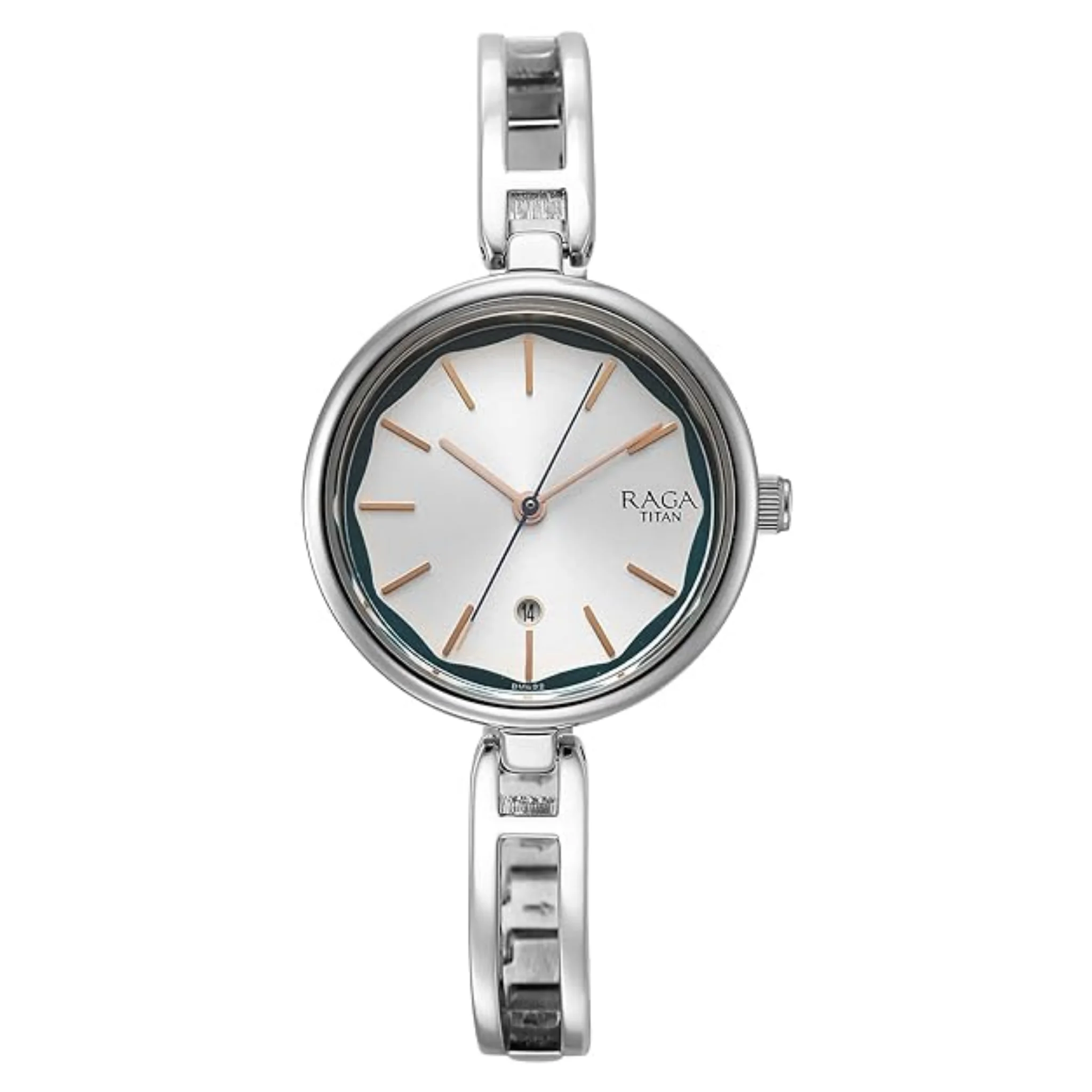 Titan Women Brass Silver Round - 2683SM01