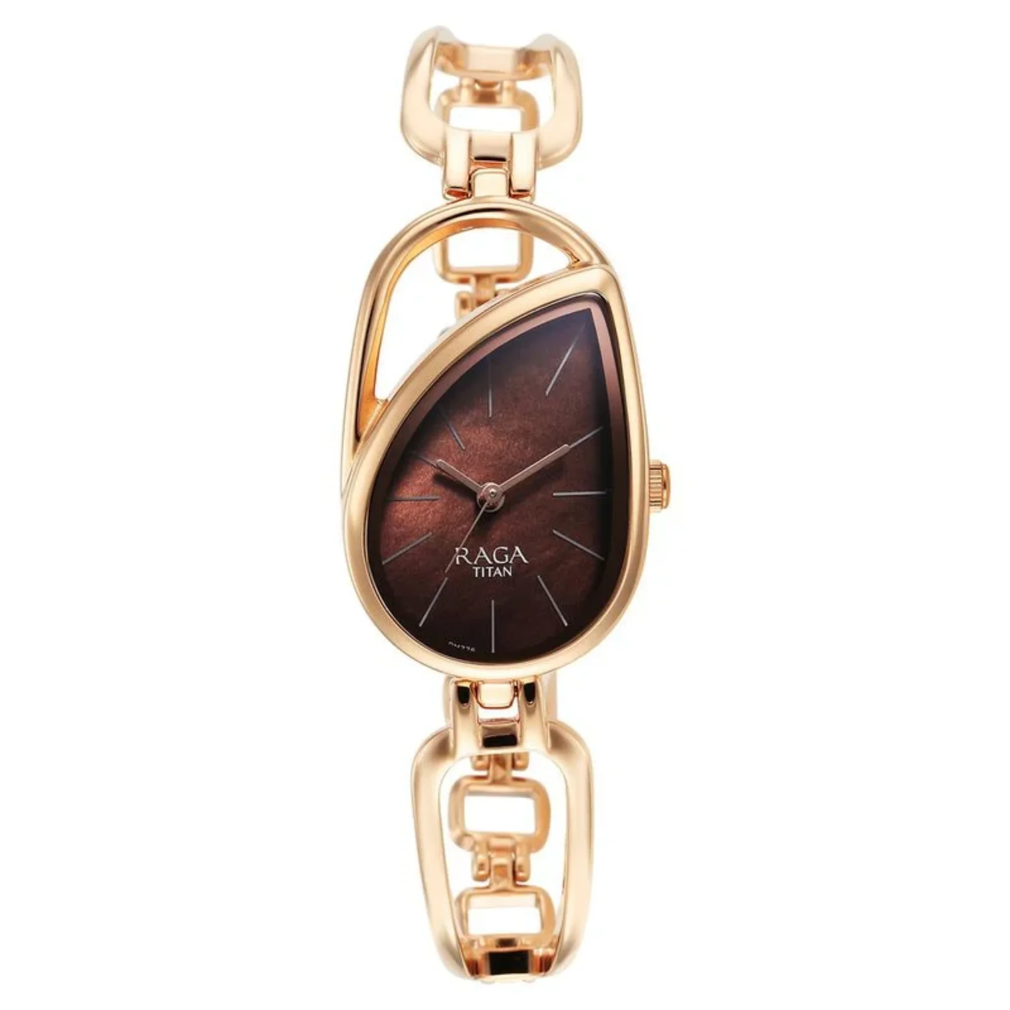 Titan Women Brass Brown Round