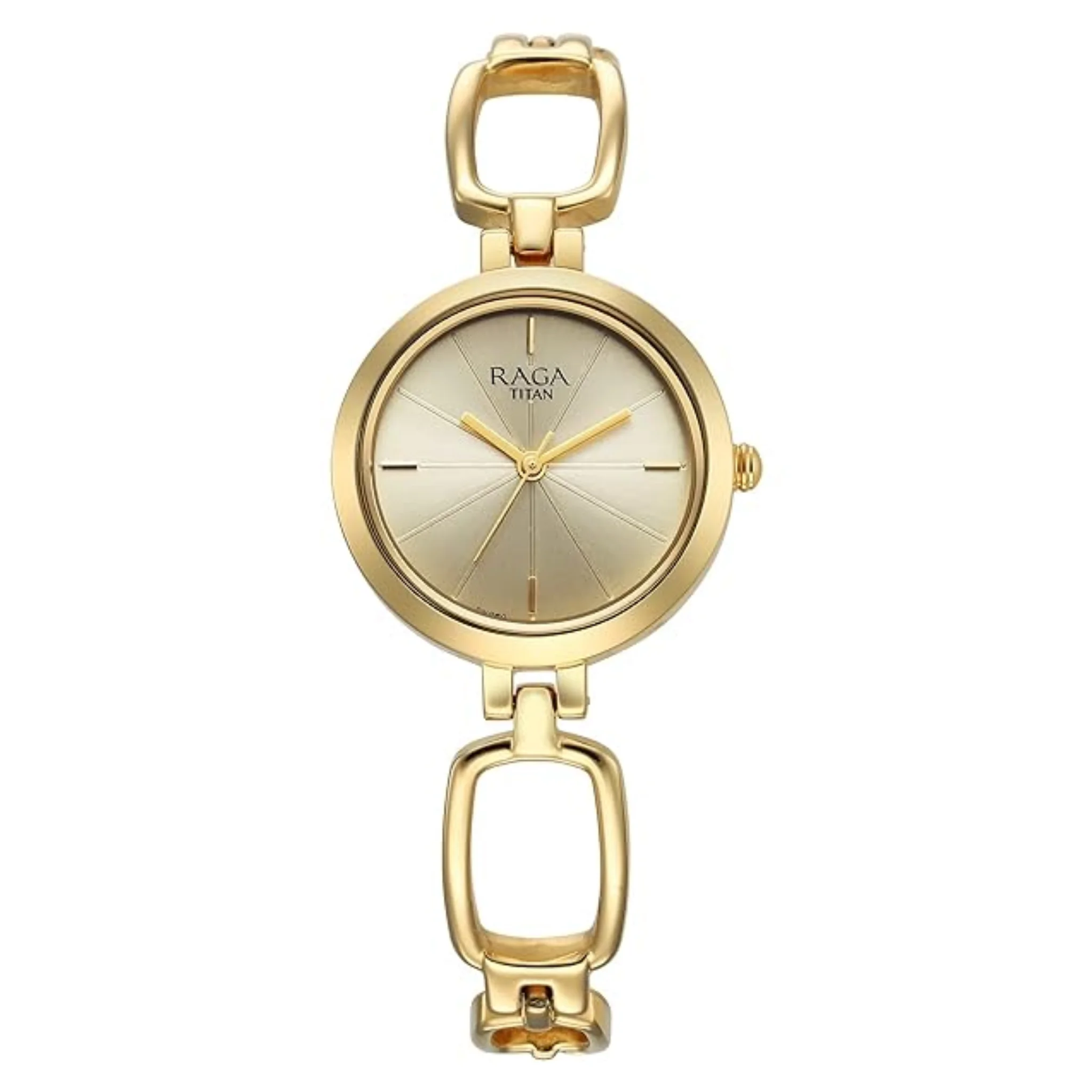 Titan Women Brass Champagne Round - 2725YM01