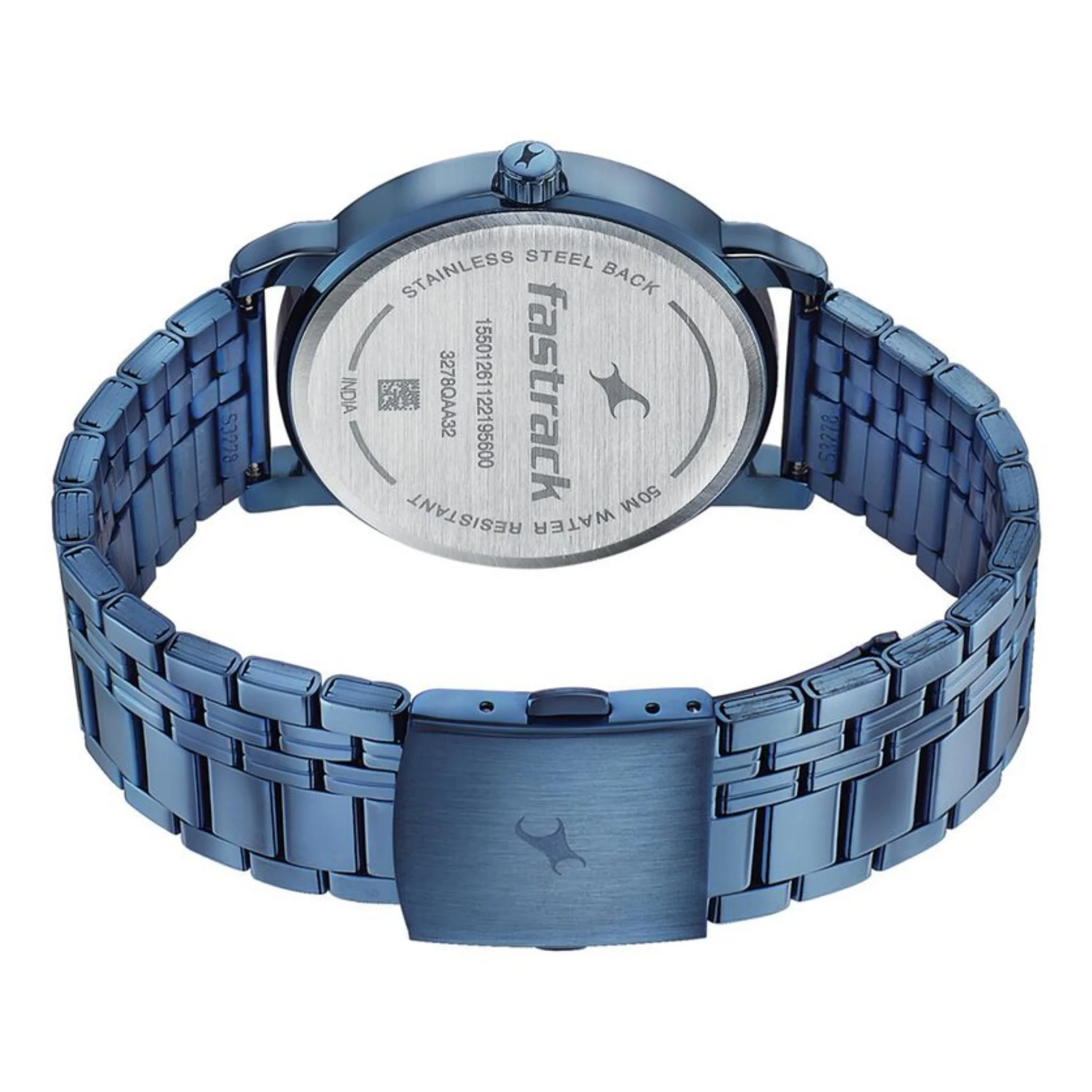 Fastrack Round Blue Male 3278QM01 Watch