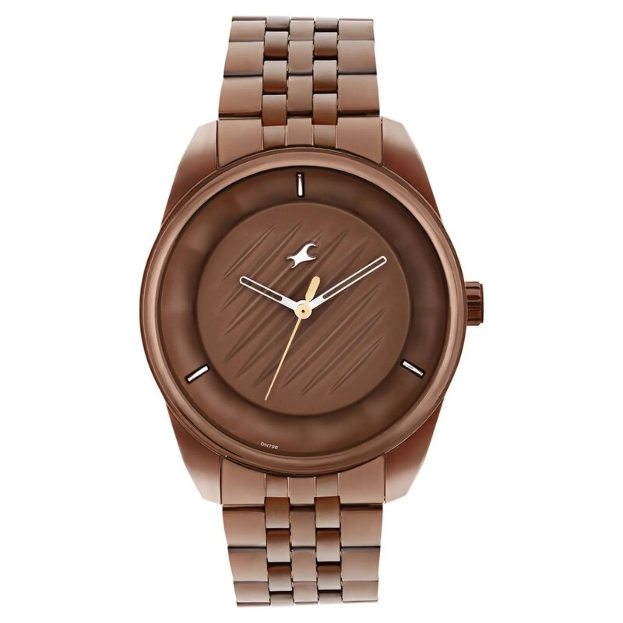 Fastrack Round Brown Male 3300QM01 Watch