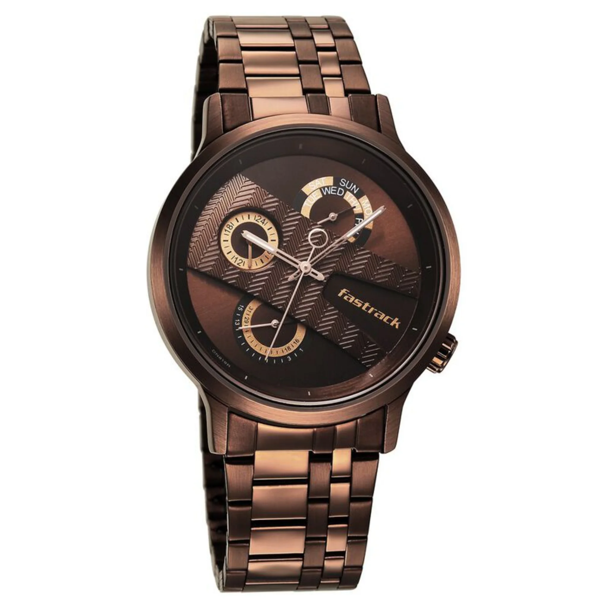 Fastrack Others Brown Male 3301QM01 Watch