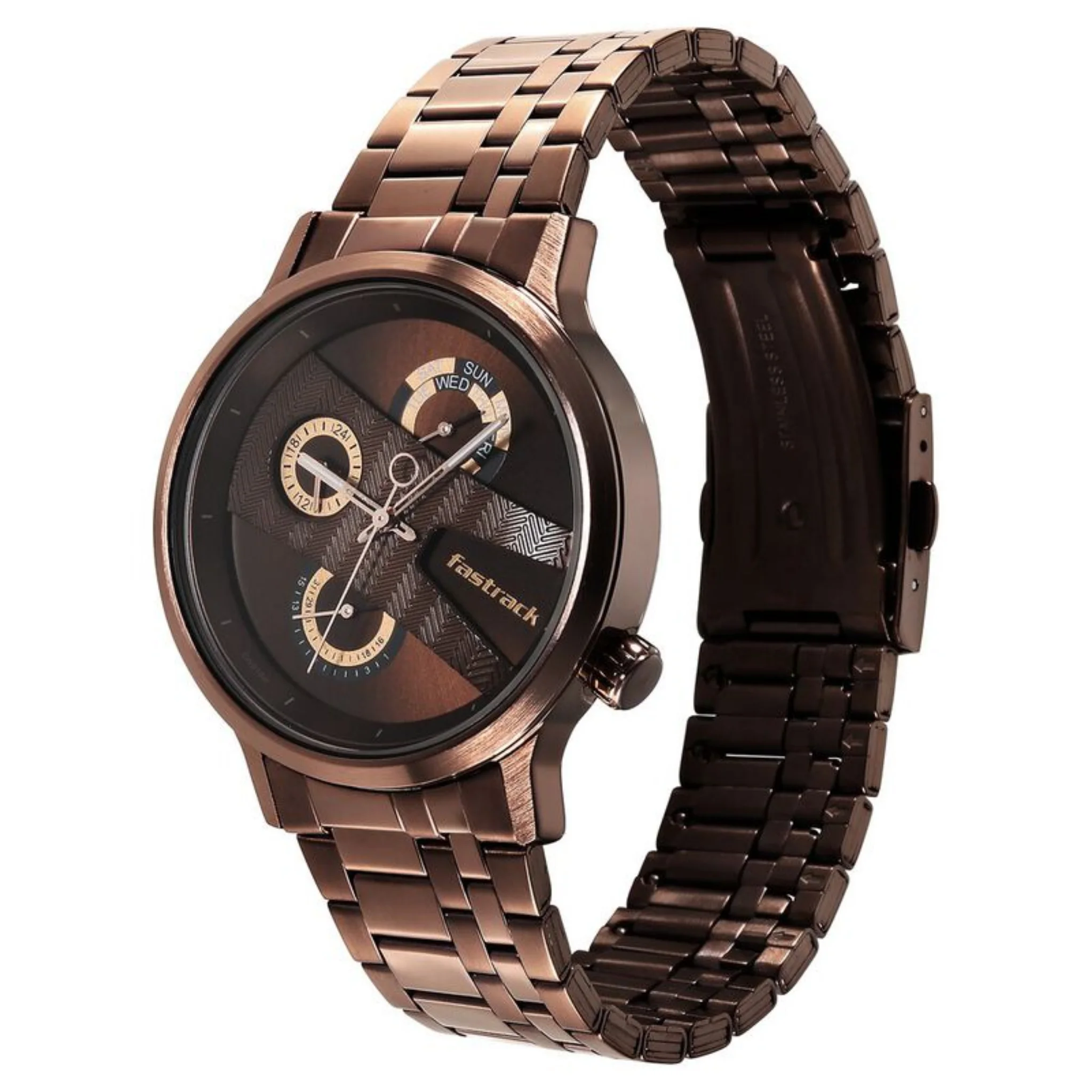 Fastrack Others Brown Male 3301QM01 Watch