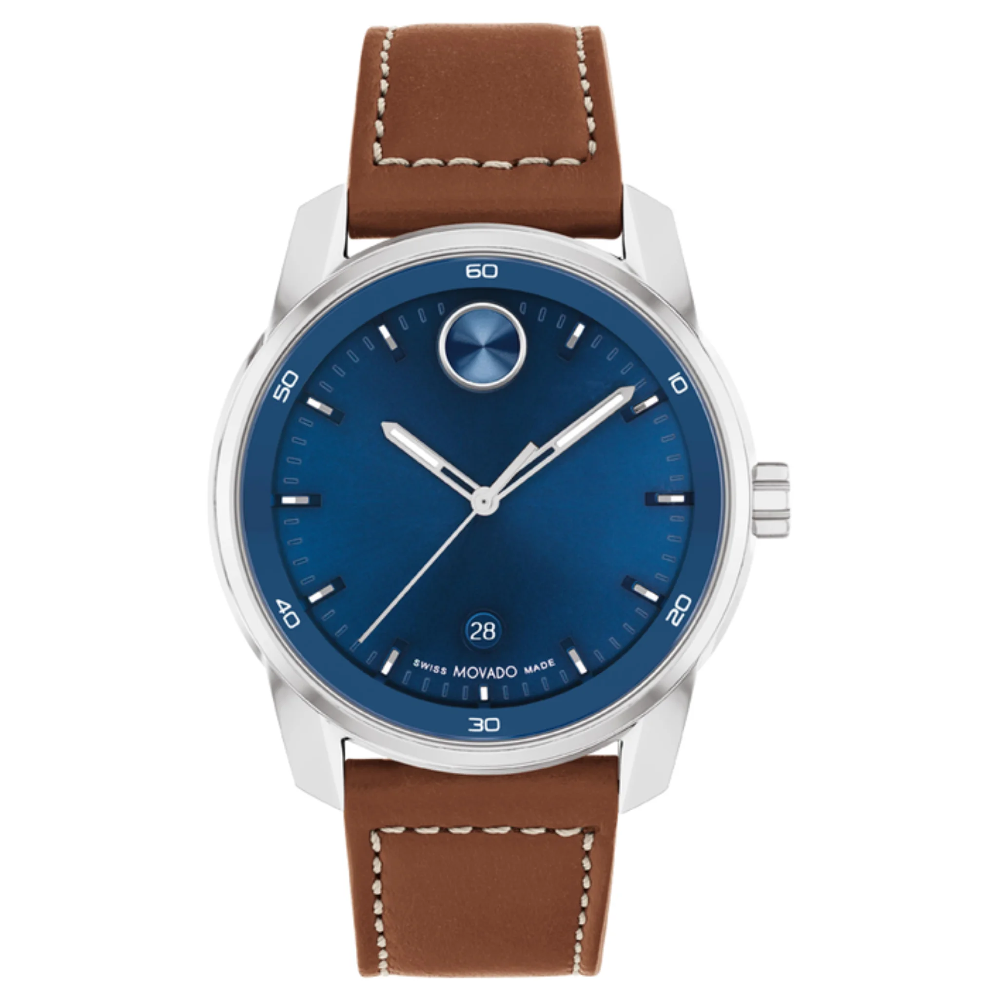 Movado Bold Analog Blue Round Dial Men's Watch - 3600944