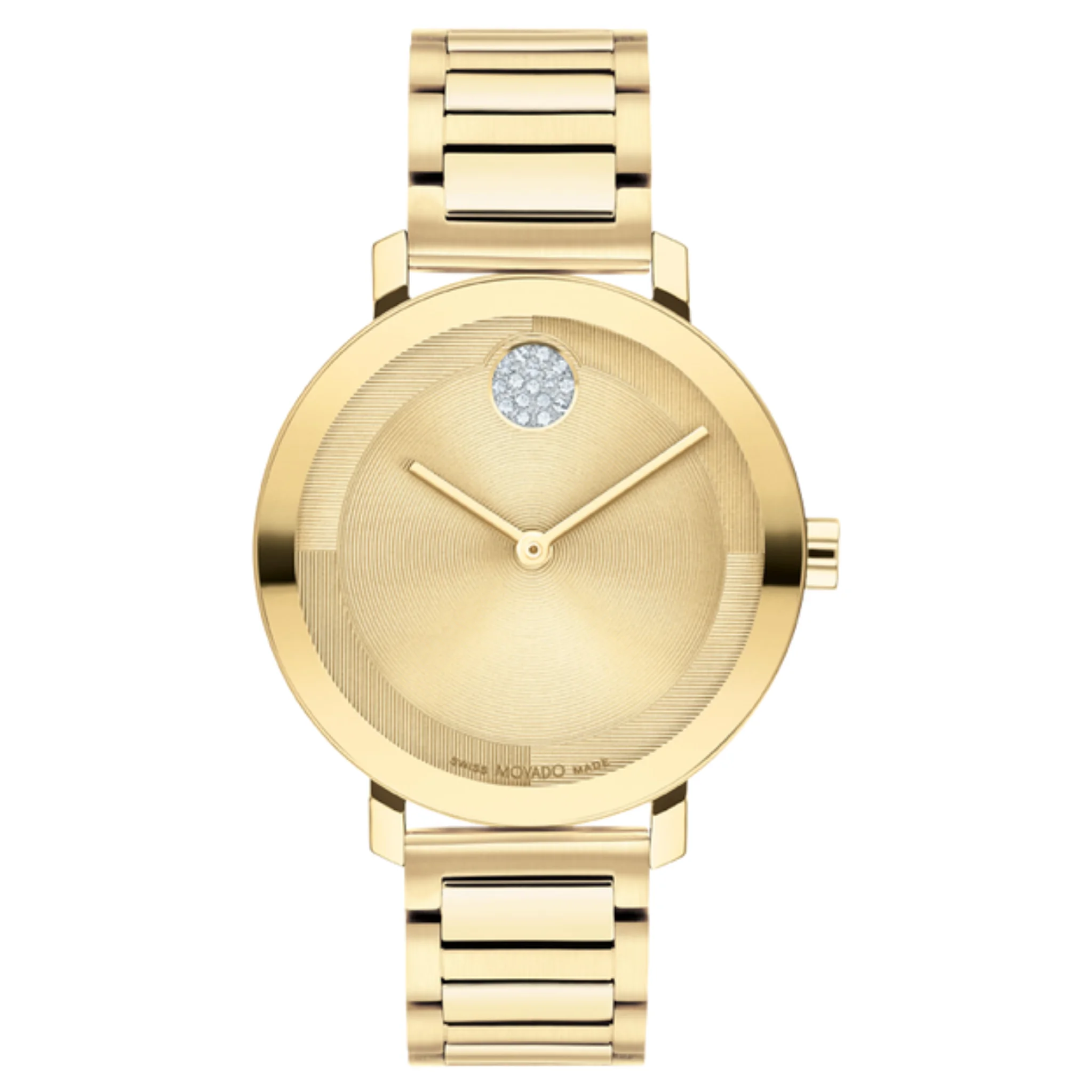 Movado Bold Analog Gold Round Dial Women's Watch - 3601106