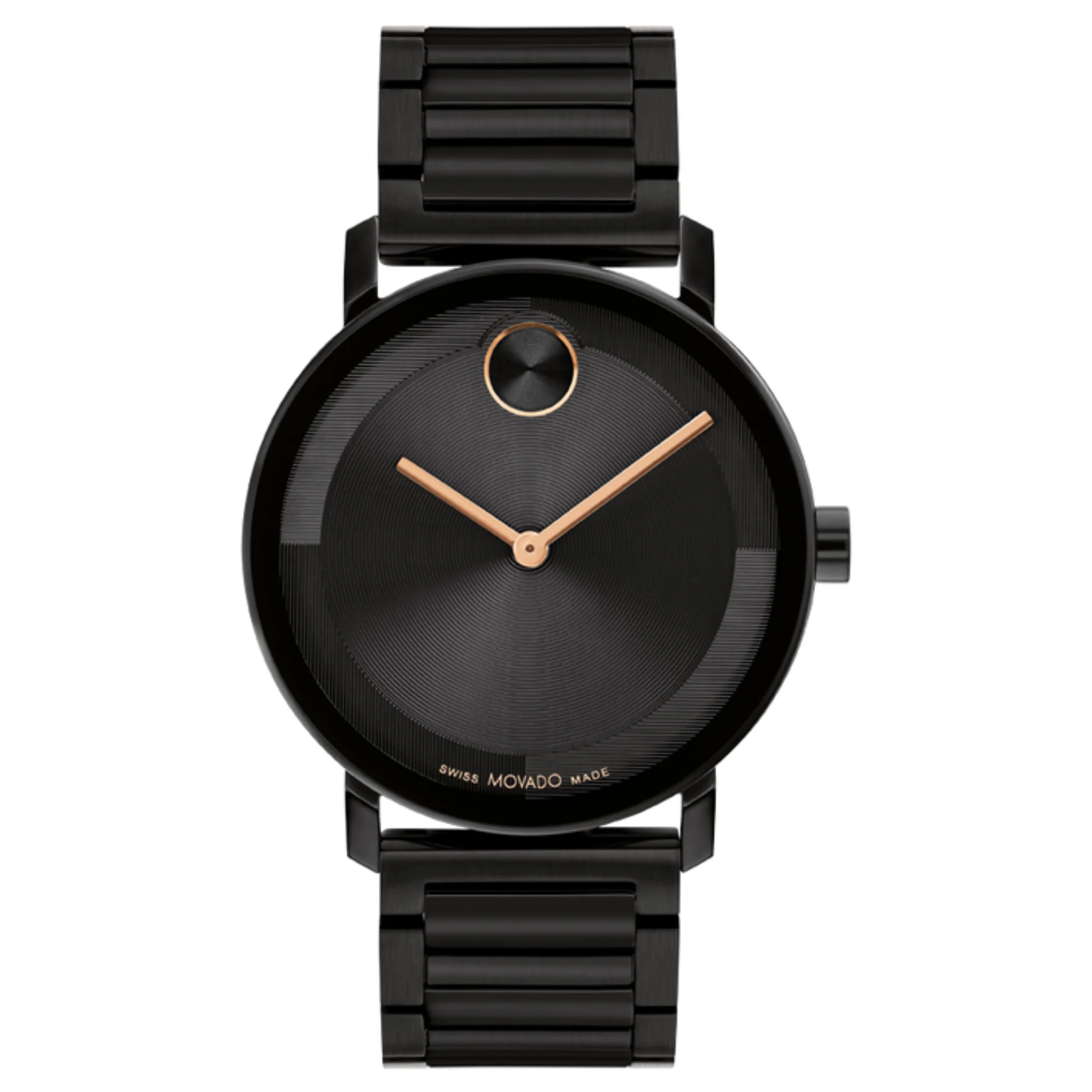 Movado Bold Analog Black Round Dial Men's Watch - 3601112