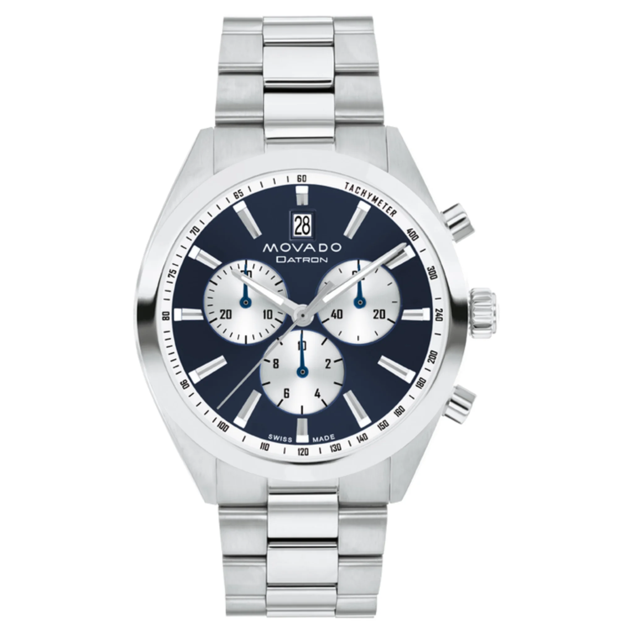 Movado Heritage Chronograph Navy Round Dial Men's Watch - 3650179