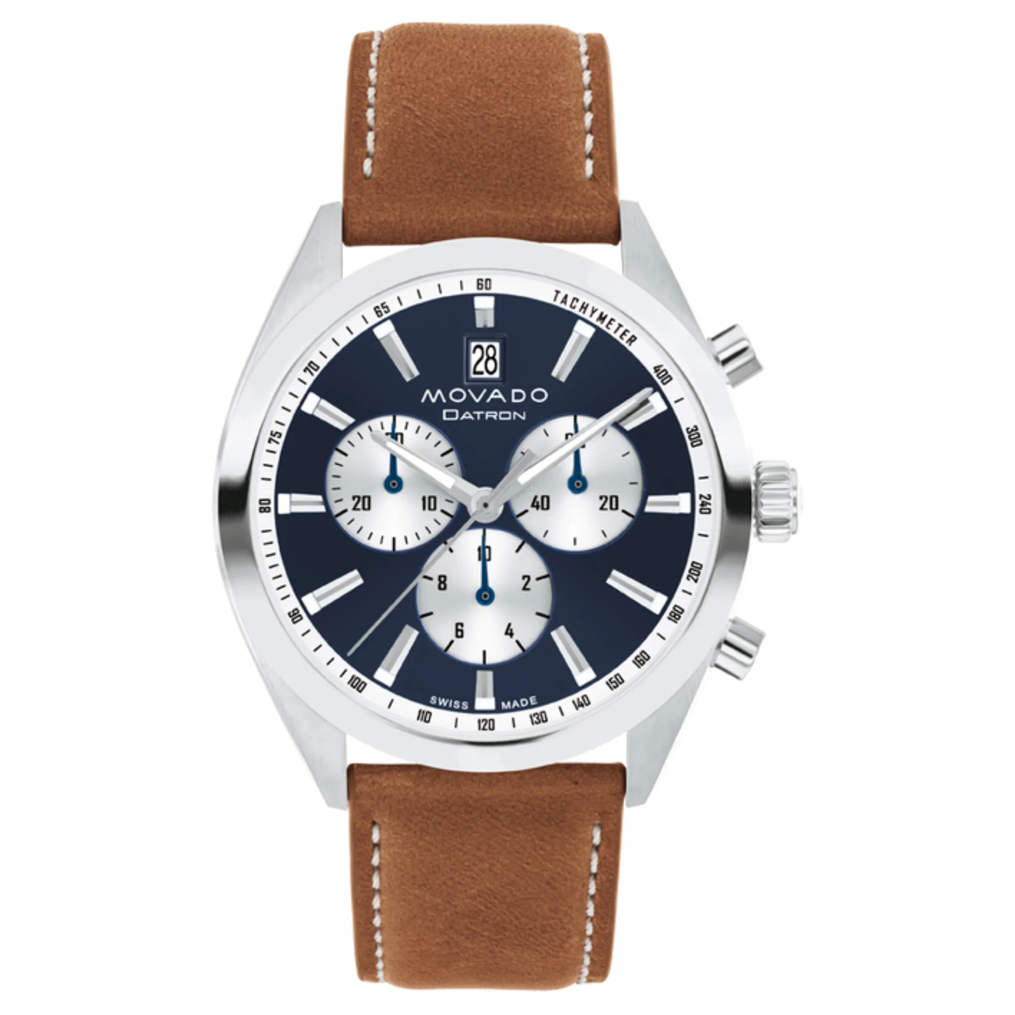 Movado Heritage Chronograph Navy Round Dial Men's Watch - 3650181