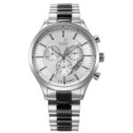 Xylys Quartz Chronograph White Dial Two Toned Stainless Steel Strap Watch For Men