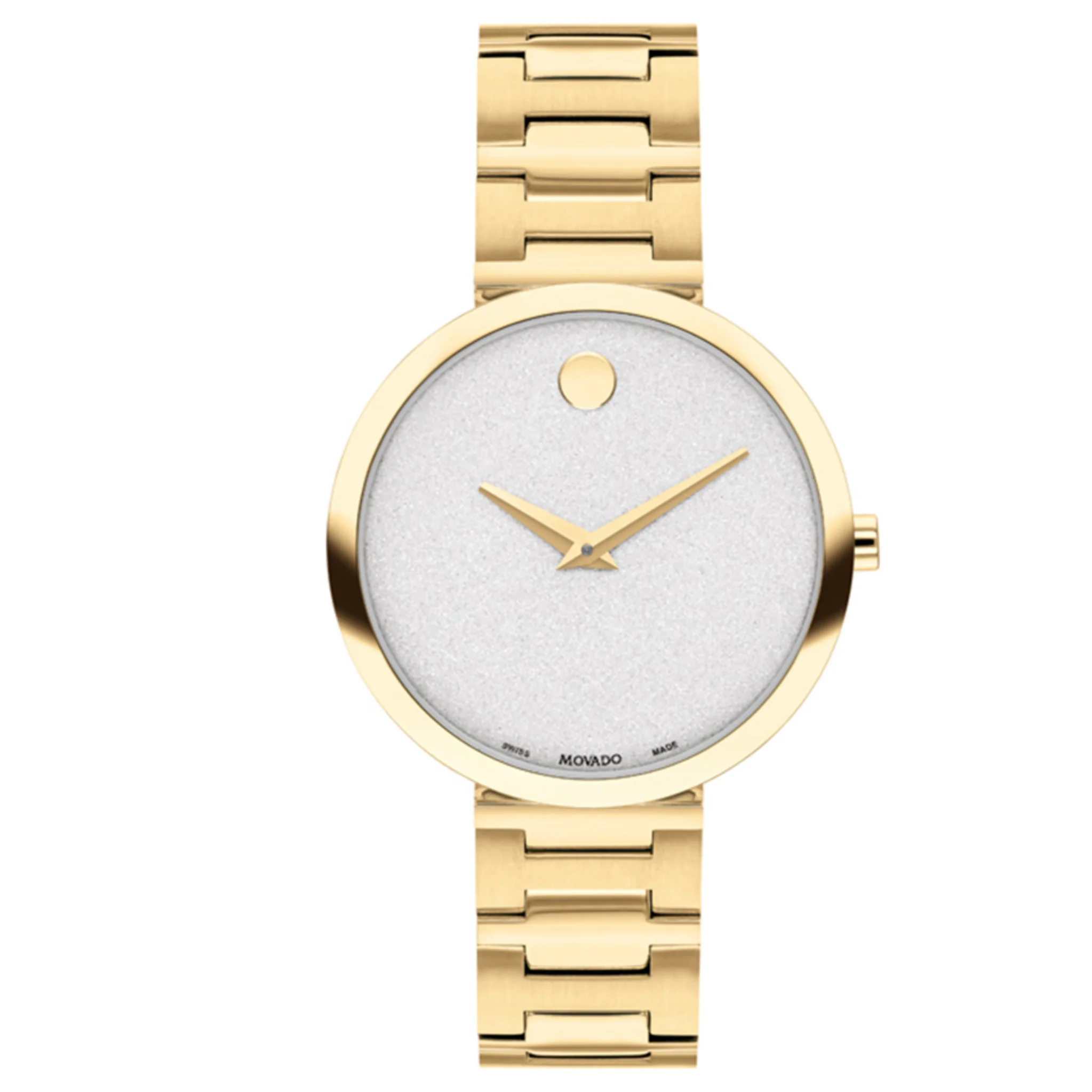 Movado Museum Analog White Round Dial Women's Watch - 0607519