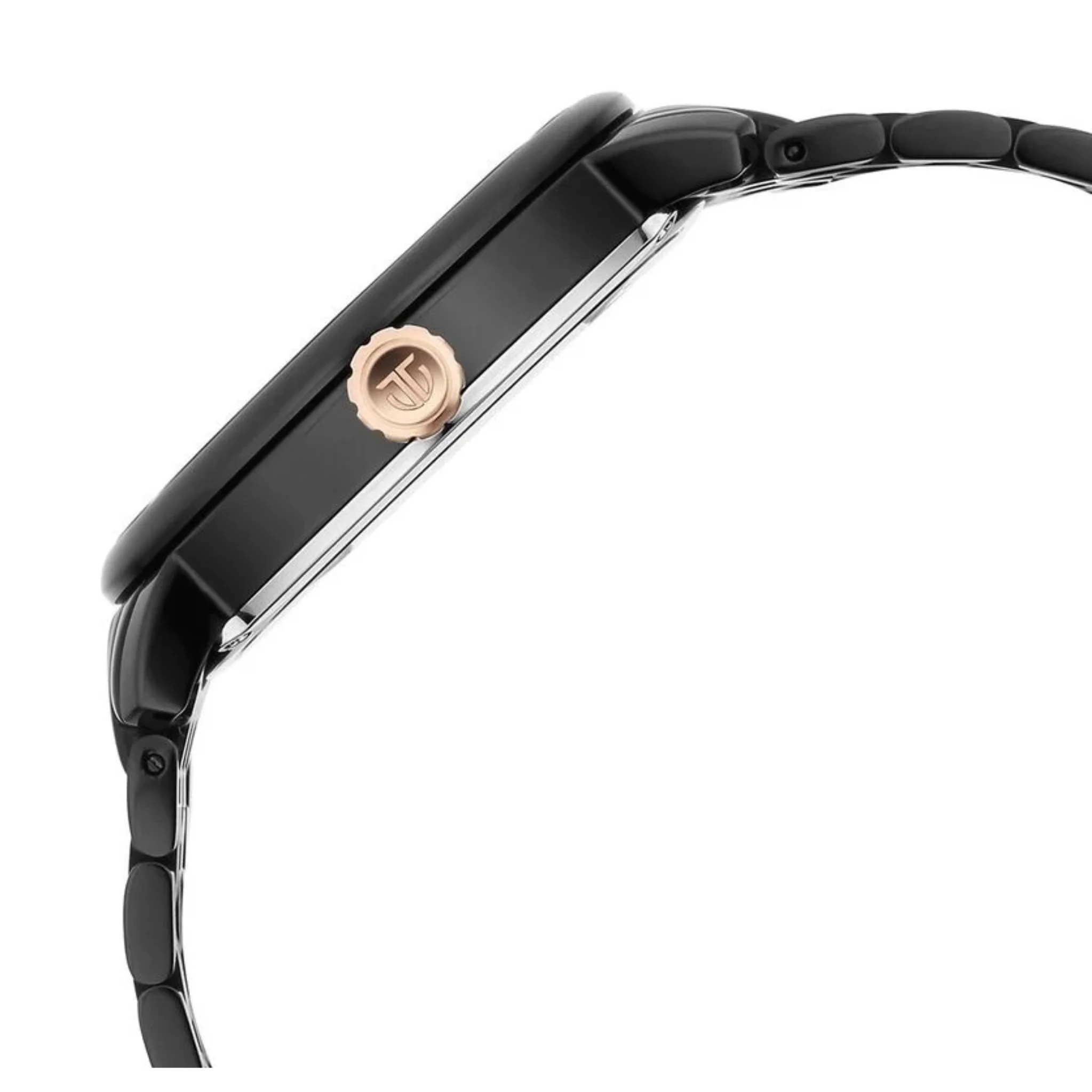 Titan Men Stainless Steel Black Round - 90158KM01