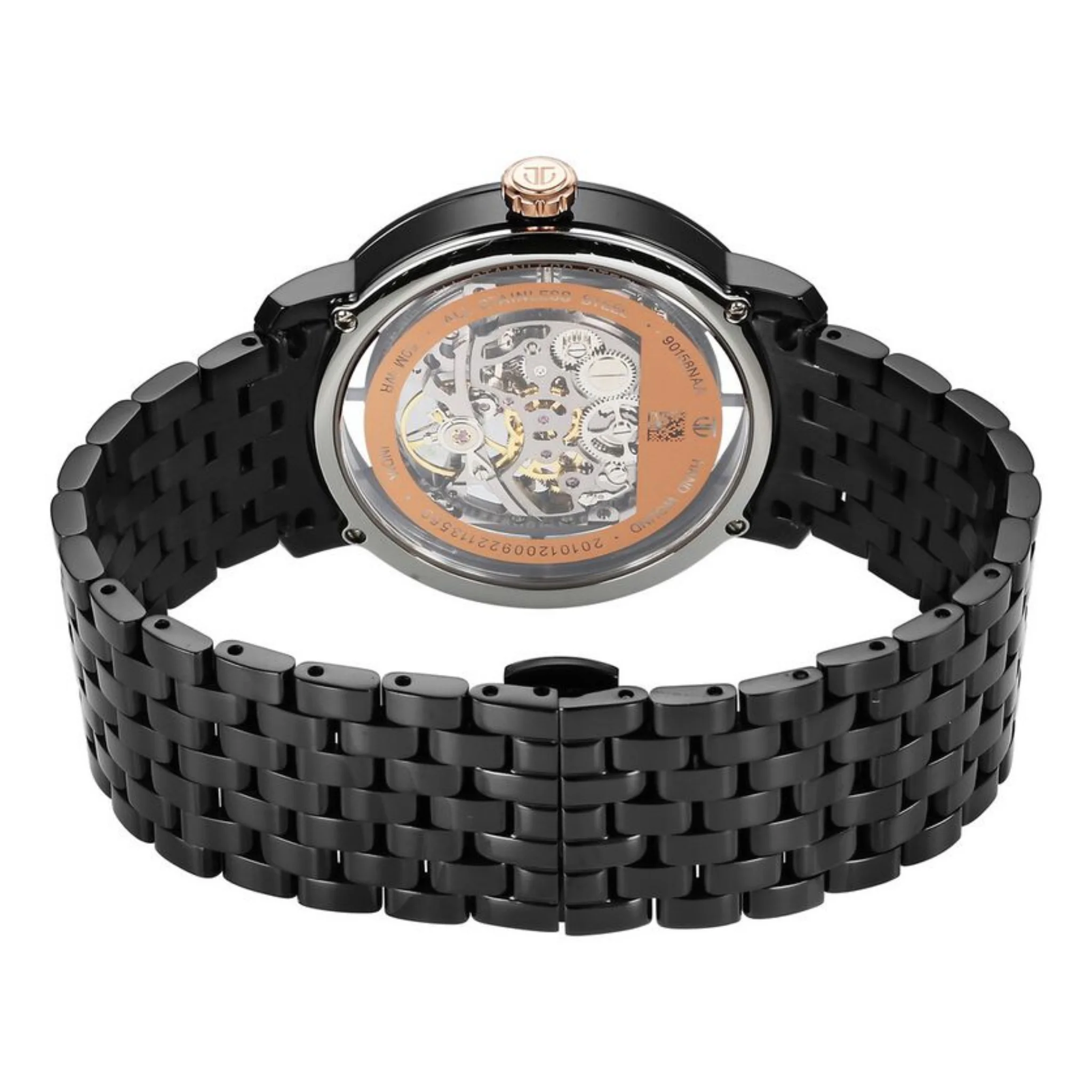 Titan Men Stainless Steel Black Round - 90158KM01