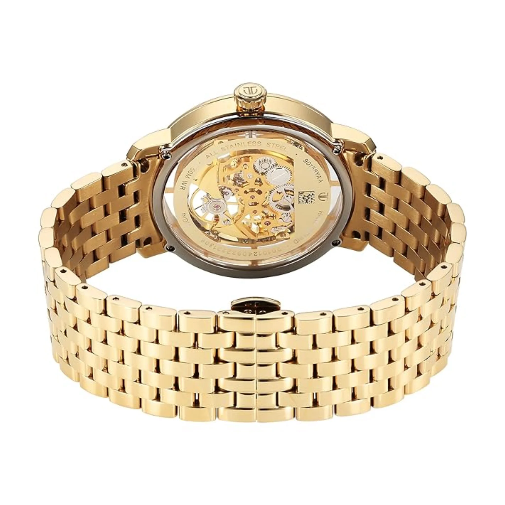 Titan Men Stainless Steel Gold Round