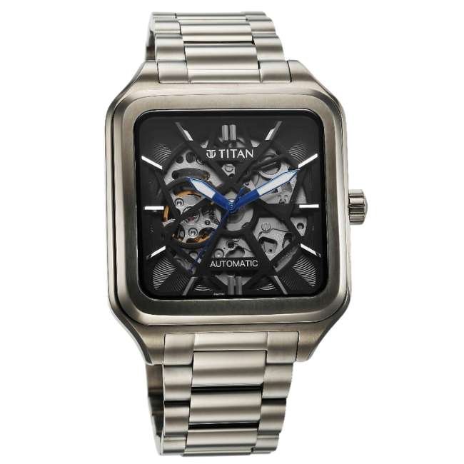 Titan Edge Anthracite Automatic Watch 90162QM01