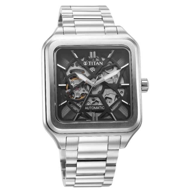 Titan Edge Anthracite Automatic Watch 90162SM01