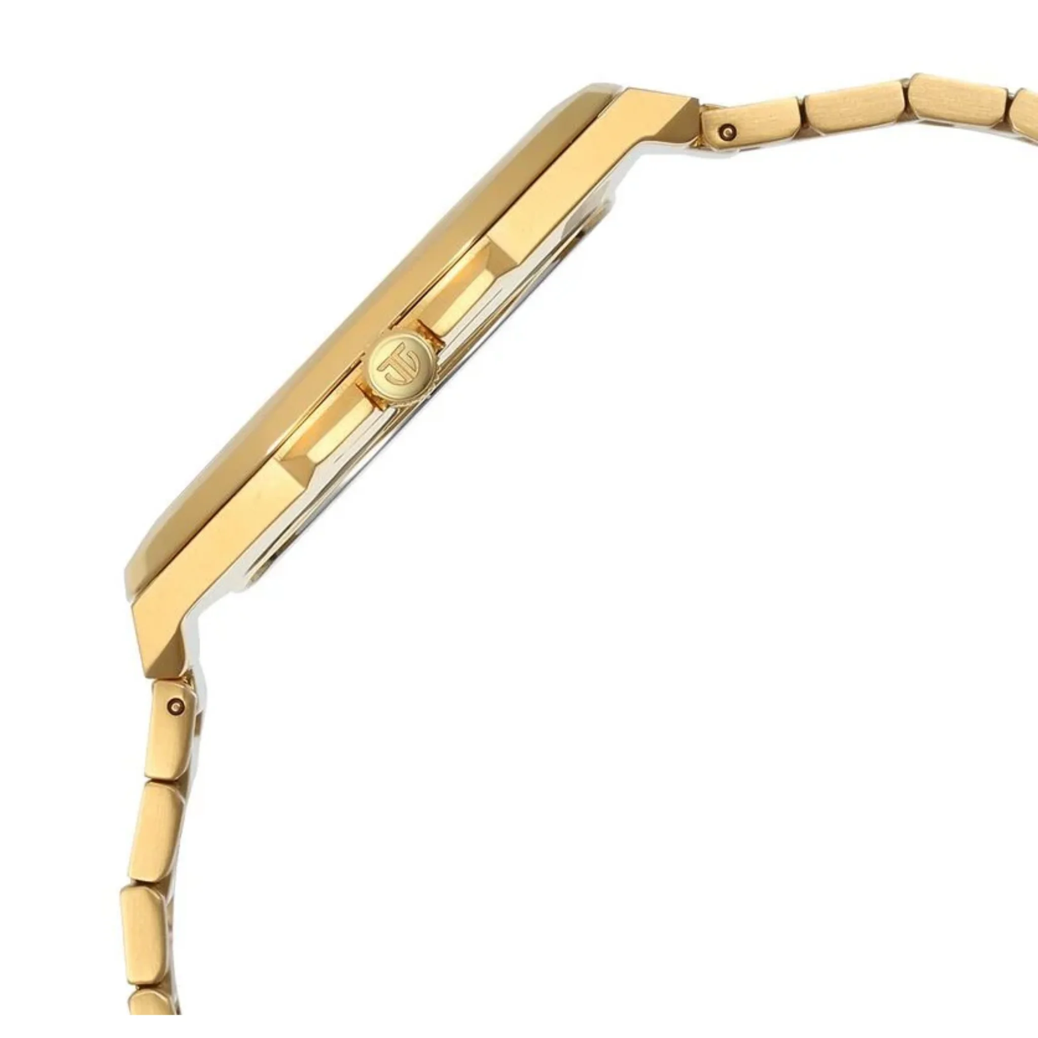 Titan Men Stainless Steel Silver Octagonal