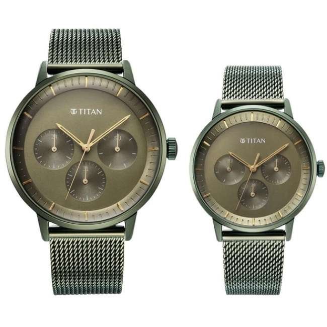 Titan Olive Green Unisex Quartz Watch 9400694206QM02P