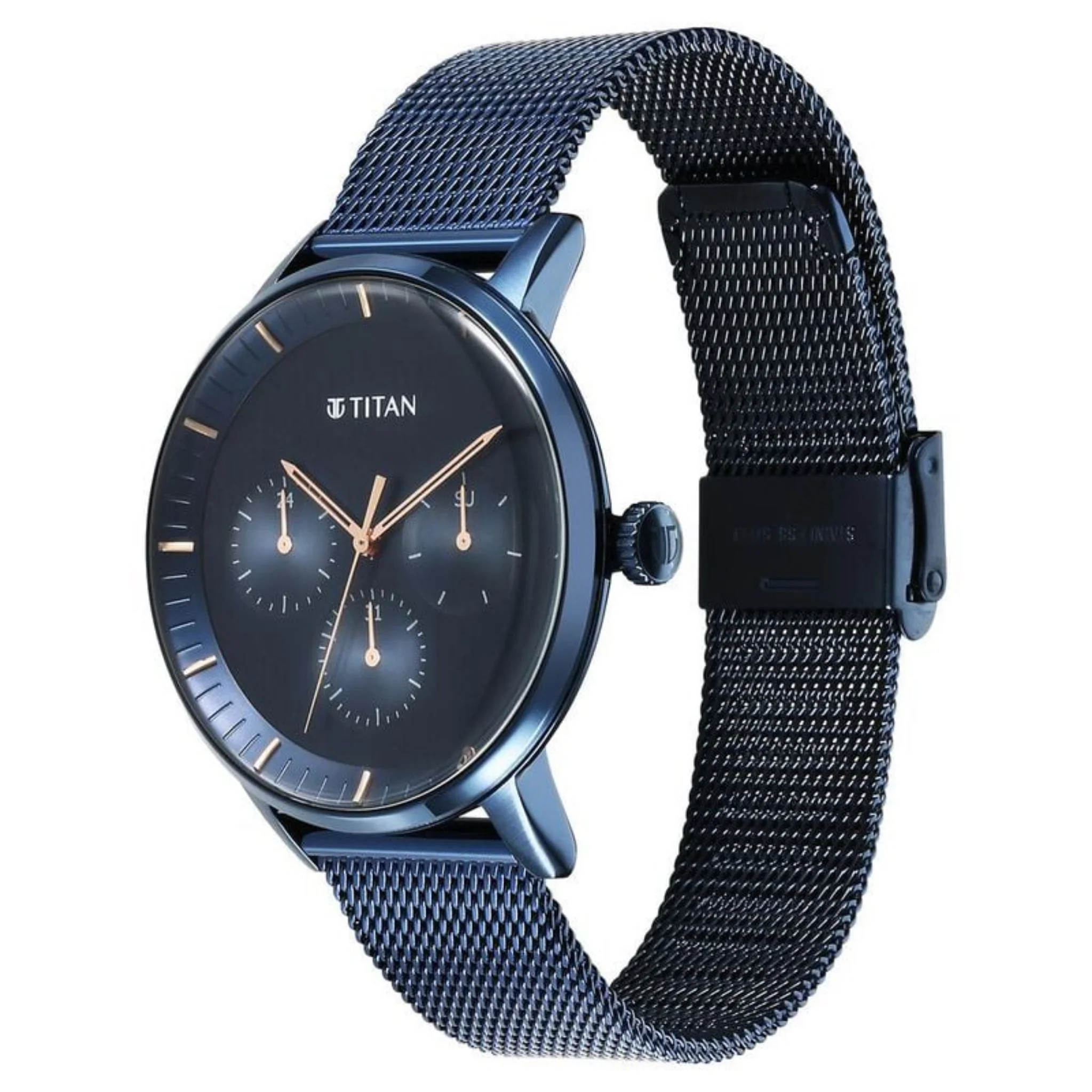 Titan Blue Men Quartz Watch 94006QM04