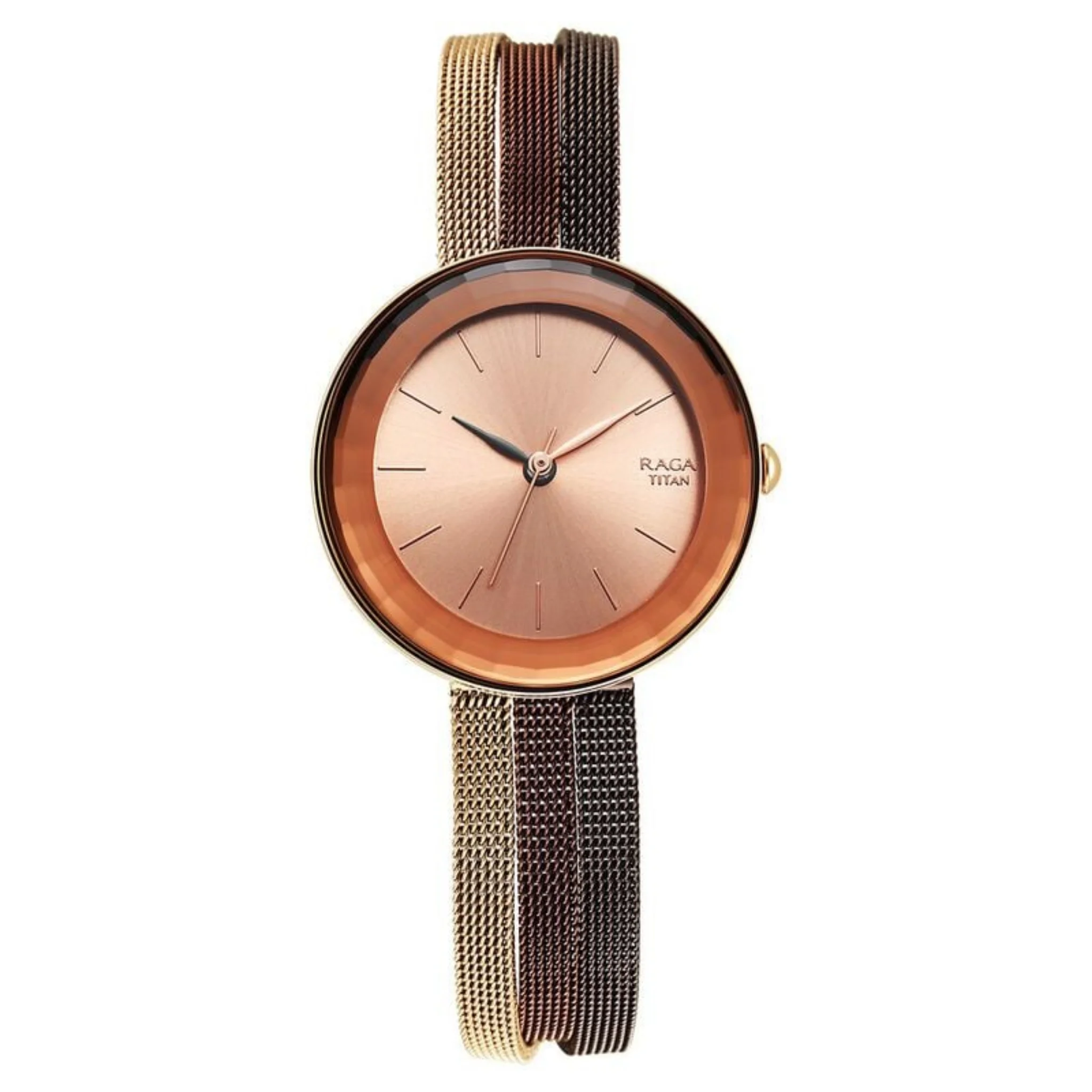 Titan Raga Rose Gold Women Quartz Watch 95153KM01