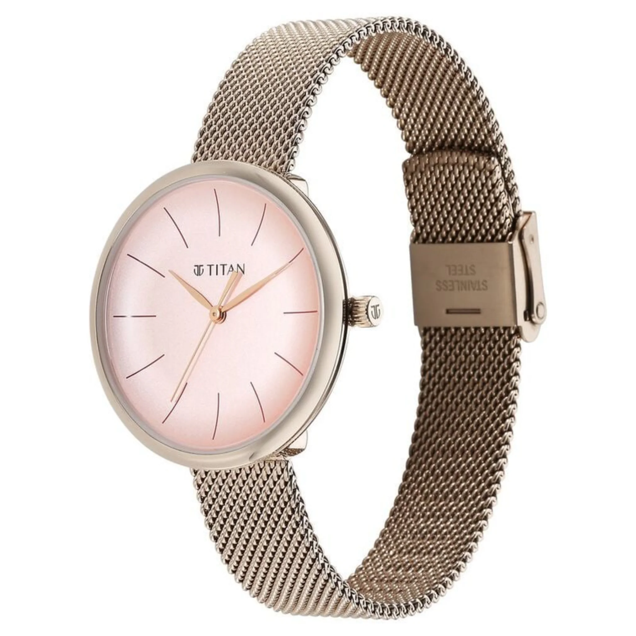 Titan Pink Women Quartz Watch 95182WM01