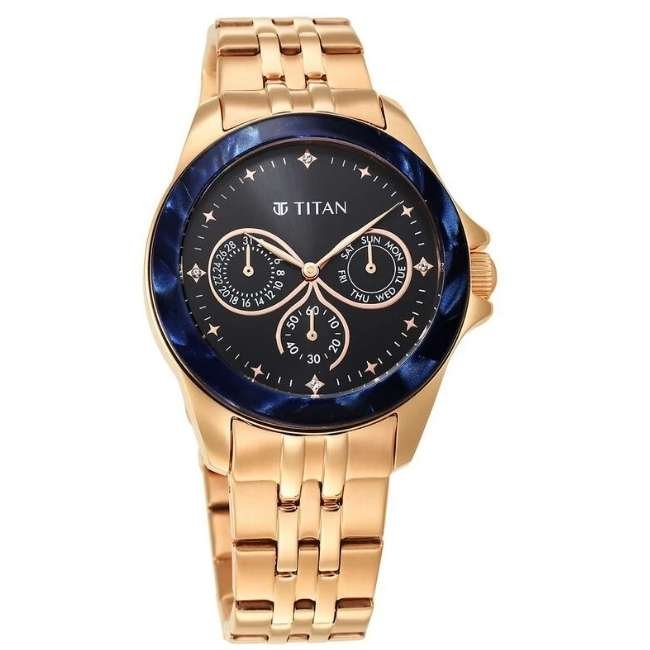 Titan Black Women Quartz Watch 95186KM01