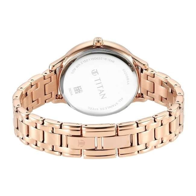 Titan Rose Gold Women Quartz Watch 95209WM01