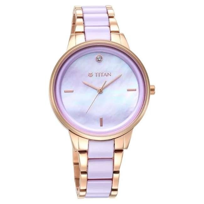 Titan Pink Women Quartz Watch 95213KD02