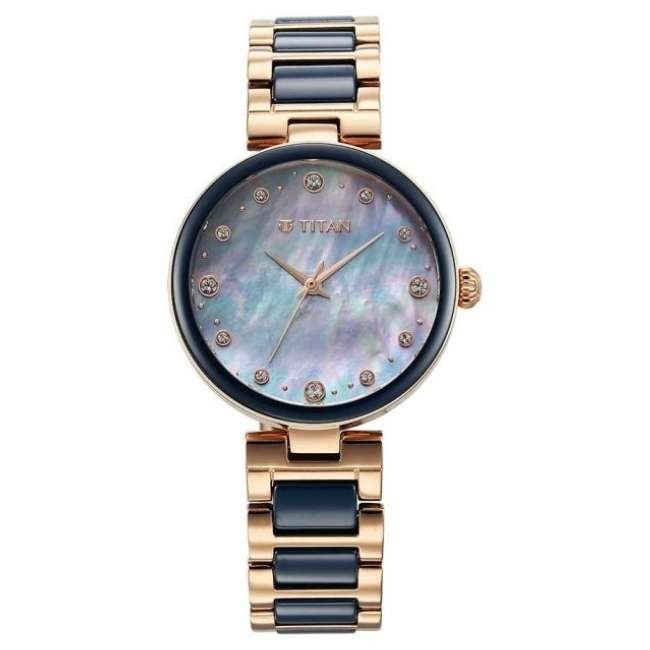 Titan Blue Women Quartz Watch 95214KD05