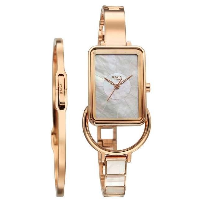 Titan Raga MOP Women Quartz Watch 95223WM01F