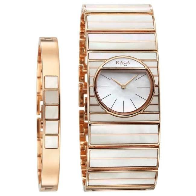 Titan Raga MOP Women Quartz Watch 95234WM01F