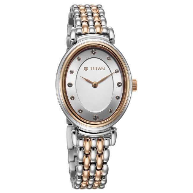 Titan Edge Silver Quartz Watch 95242KM01