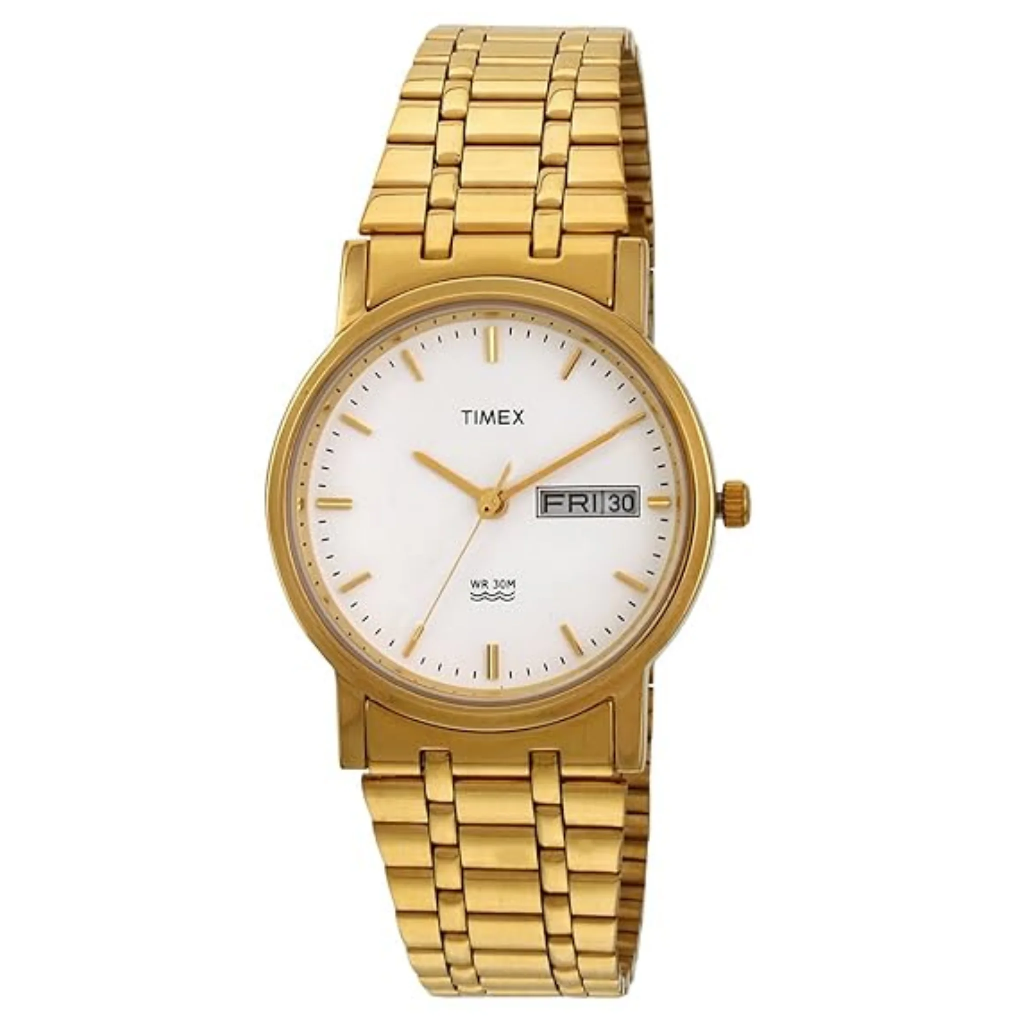 TIMEX Classics Analog White Dial Men's Watch-A503,Gold,Bracelet