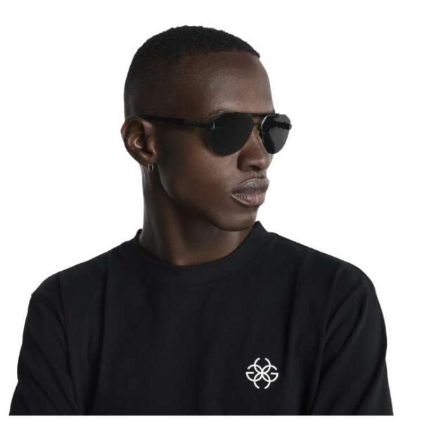 Golden Concept UV Protective Zero Power CR39 Unisex Sunglasses - Bizster Black-AC-SG-BK-BK-BIZSTER