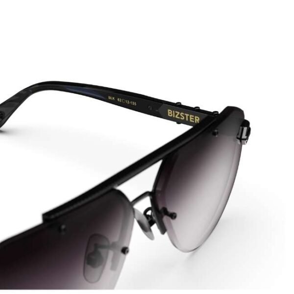 Golden Concept UV Protective Zero Power CR39 Unisex Sunglasses - Bizster Black-AC-SG-BK-BK-BIZSTER