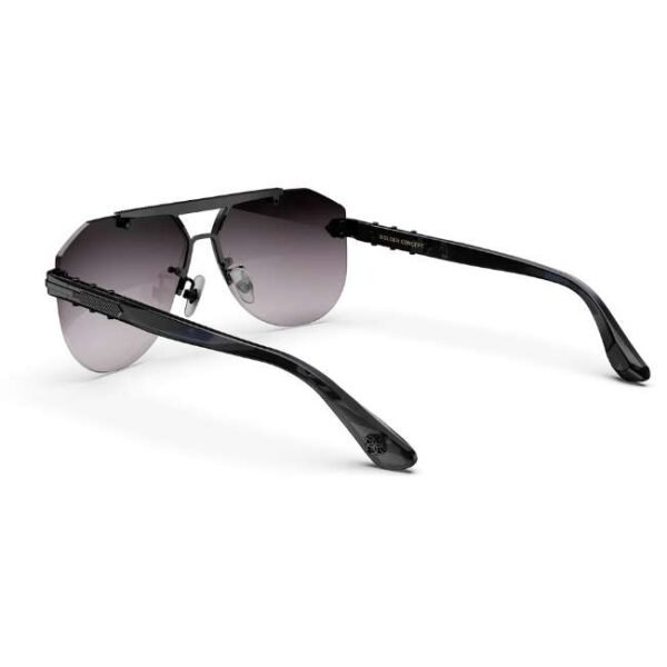 Golden Concept UV Protective Zero Power CR39 Unisex Sunglasses - Bizster Black-AC-SG-BK-BK-BIZSTER