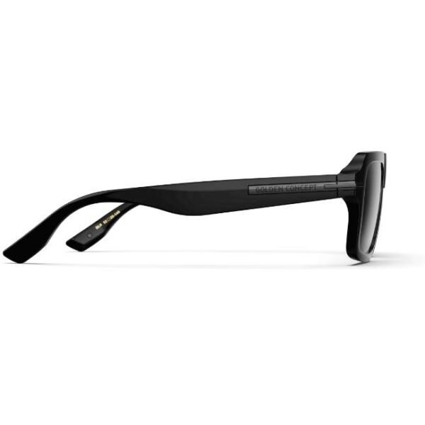 Golden Concept UV Protective Zero Power CR39 Unisex Sunglasses - Dude Black-AC-SG-BK-BK-DUDE