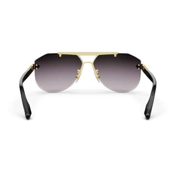 Golden Concept UV Protective Zero Power CR39 Unisex Sunglasses - Bizster Gold-AC-SG-BK-G-BIZSTER