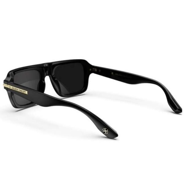 Golden Concept UV Protective Zero Power CR39 Unisex Sunglasses - Dude Gold-AC-SG-BK-G-DUDE