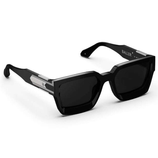 Golden Concept UV Protective Zero Power CR39 Unisex Sunglasses - Baller Silver-AC-SG-BK-SL-BALLER