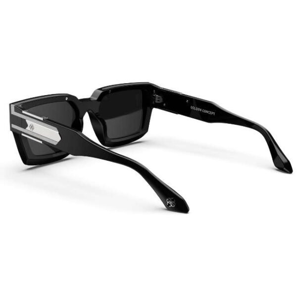 Golden Concept UV Protective Zero Power CR39 Unisex Sunglasses - Baller Silver-AC-SG-BK-SL-BALLER