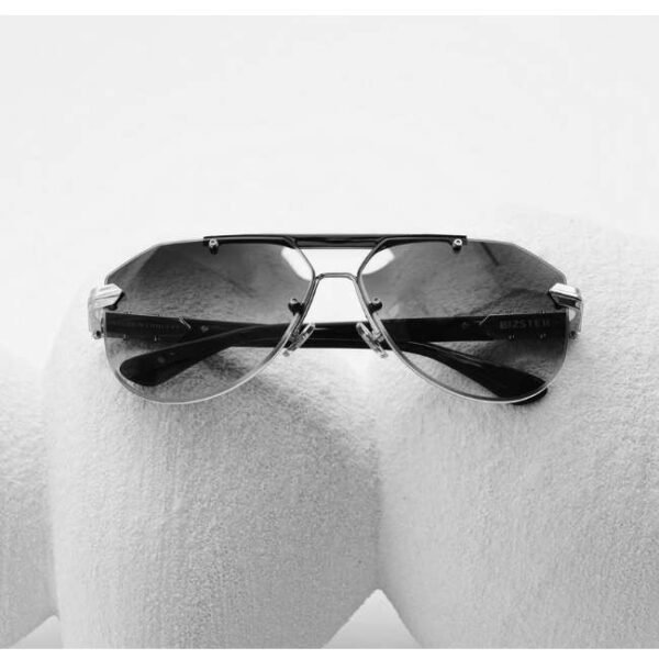 Golden Concept UV Protective Zero Power CR39 Unisex Sunglasses - Bizster Silver-AC-SG-BK-SL-BIZSTER