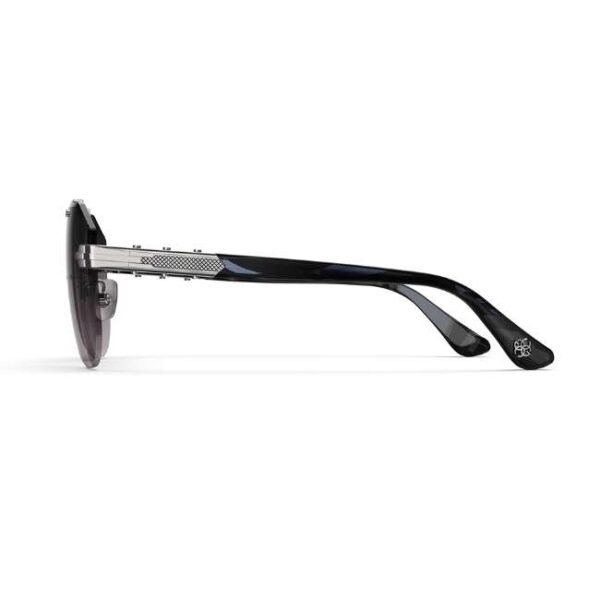 Golden Concept UV Protective Zero Power CR39 Unisex Sunglasses - Bizster Silver-AC-SG-BK-SL-BIZSTER