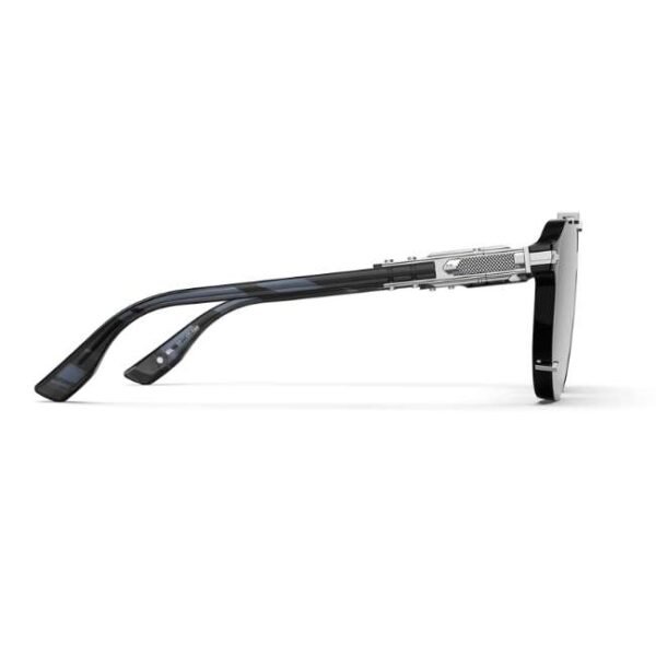 Golden Concept UV Protective Zero Power CR39 Unisex Sunglasses - Entrepreneur Silver-AC-SG-BK-SL-ENTREPRENEUR