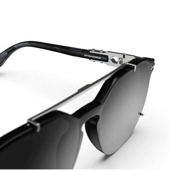 Golden Concept UV Protective Zero Power CR39 Unisex Sunglasses - Entrepreneur Silver-AC-SG-BK-SL-ENTREPRENEUR