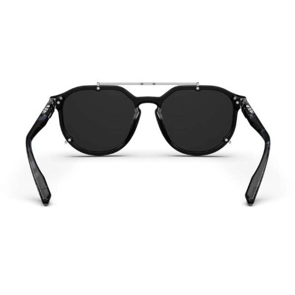 Golden Concept UV Protective Zero Power CR39 Unisex Sunglasses - Entrepreneur Silver-AC-SG-BK-SL-ENTREPRENEUR