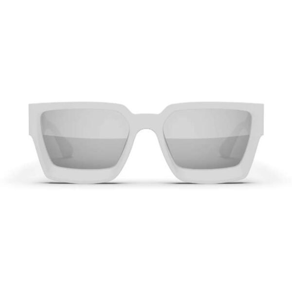 Golden Concept UV Protective Zero Power CR39 Unisex Sunglasses - Baller White-AC-SG-WH-G-BALLER