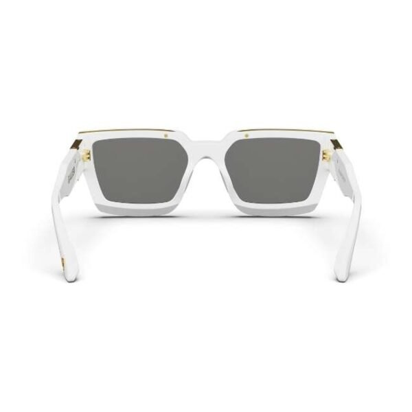 Golden Concept UV Protective Zero Power CR39 Unisex Sunglasses - Baller White-AC-SG-WH-G-BALLER